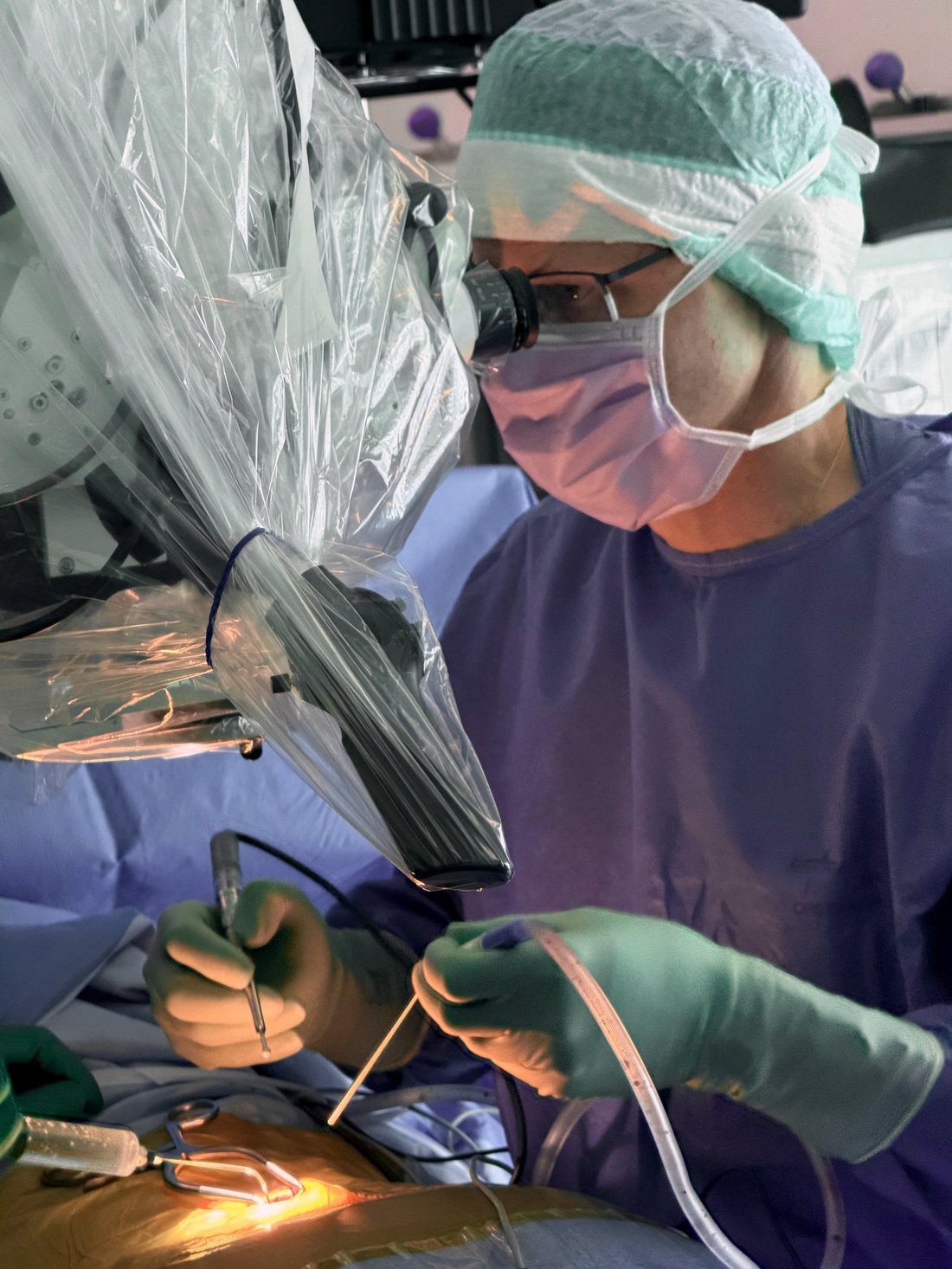 Dr Benoit Jenny in the operating theatre