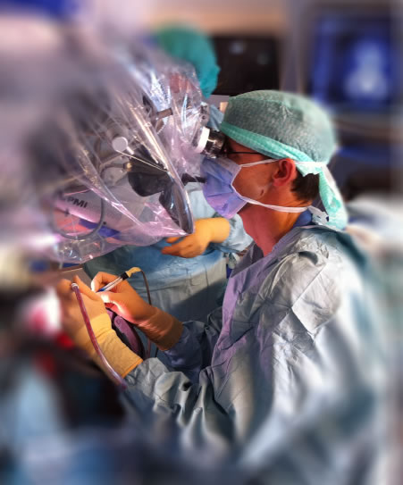 Dr Benoit Jenny in the operating theatre